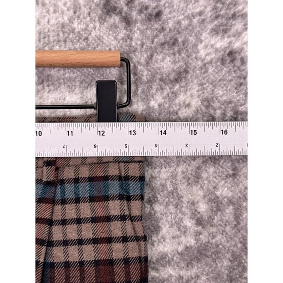 Babaton Pants 4 Womens Aritzia Check Plaid Pleated Flannel High Rise Trouser - Picture 3 of 7